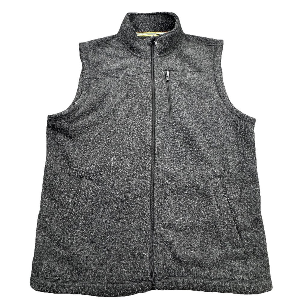 Smartwool Vest Hudson Trail Mens Sz XL‎ Gray Full Zip Hiking Outdoor Wool Blend